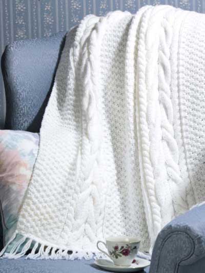 Free Afghan & Throw Knitting Patterns - Horseshoe Cable ...