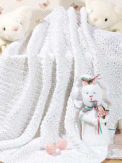 Knit Patterns  Baby Blankets on Beginners Will Enjoy Knitting This Delicate Baby Blanket Adorned With