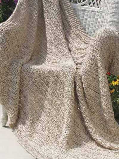 Afghan & Throw Knitting - Homespun Stripes Afghan