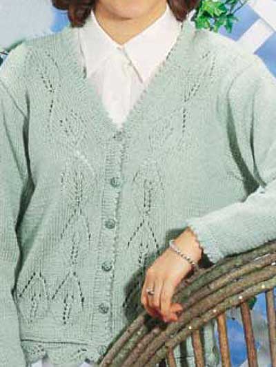 Lace Leaf Cardigan Knitting Pattern
