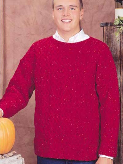 Cranberry Tweed Pullover Knitting Pattern