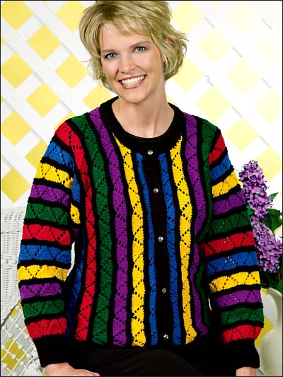 Rainbow Lace Jacket Knitting Pattern