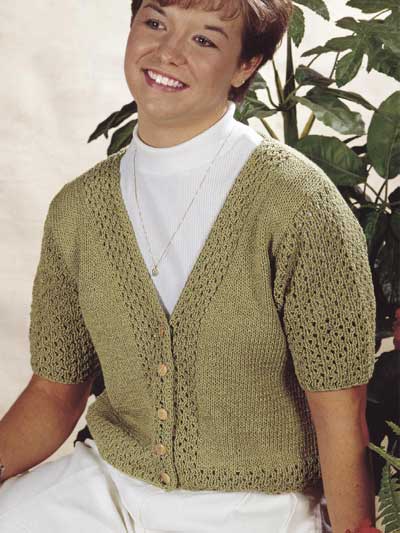 Smart Cotton Lace Cardigan Knitting Pattern