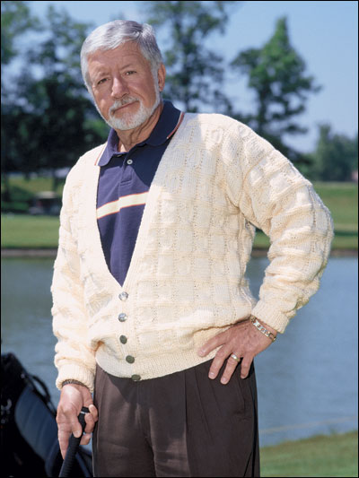 Textured Golf Cardigan Knitting Pattern