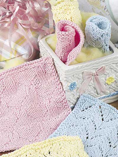 Knitted Baby Bath Cloths