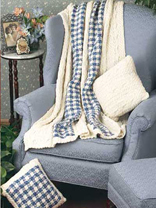 A Twist on Gingham Throw and Pillows