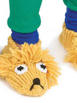 Knit Lion Slippers